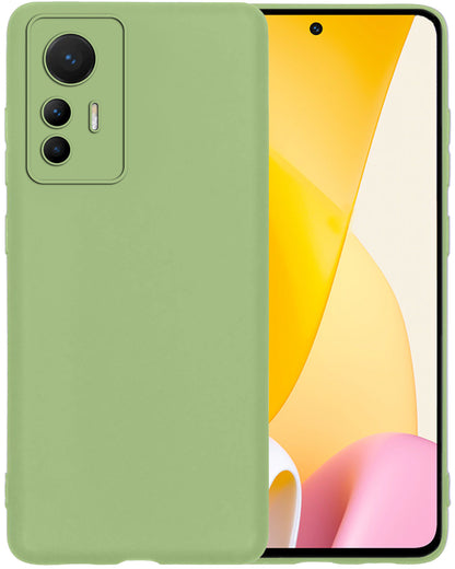 Forterra Xiaomi 12 Lite Hoesje Siliconen Backcover Lichtgewicht - Groen