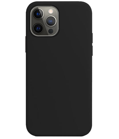 Forterra iPhone 14 Pro Max Hoesje Siliconen Backcover Lichtgewicht - Zwart