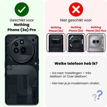 Forterra Nothing Phone 3a Pro Hoesje Shockproof Backcover Siliconen - Transparant