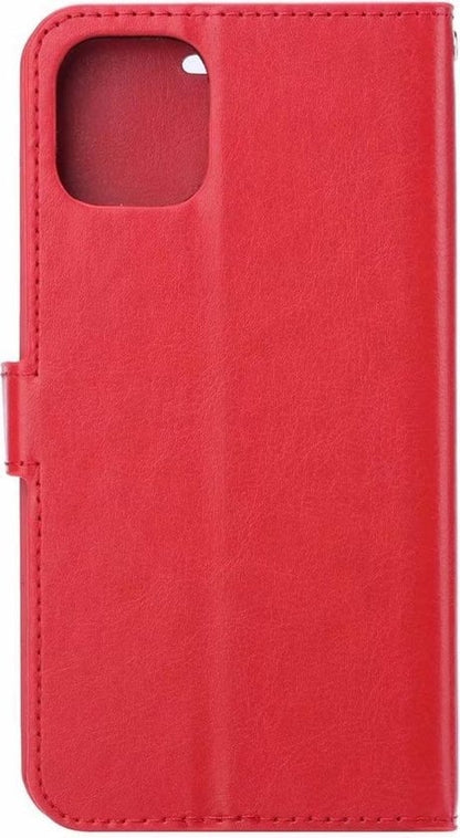 Forterra iPhone 11 Pro Max Hoesje Bookcase Cover met Kaarthouder - Rood