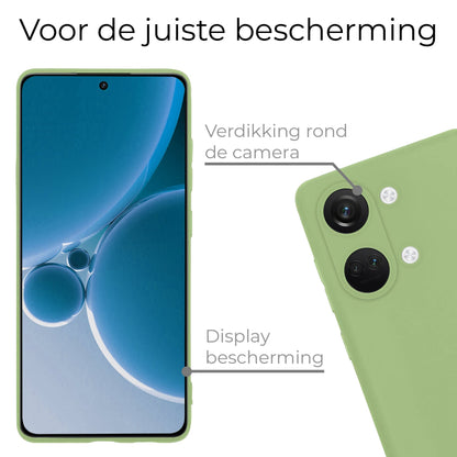 Forterra OnePlus Nord 3 Hoesje Siliconen Backcover Lichtgewicht - Groen