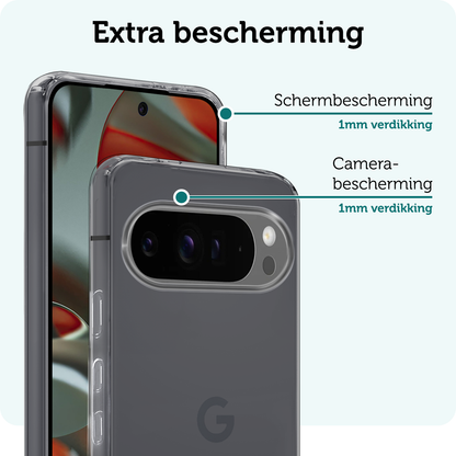 Forterra Google Pixel 10 Pro XL Hoesje Siliconen Backcover Lichtgewicht - Transparant