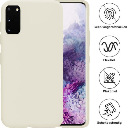 Forterra Samsung S20 Hoesje Siliconen Backcover Lichtgewicht - Wit