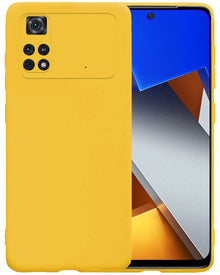 Forterra Xiaomi Poco X4 Pro 5G Hoesje Siliconen Backcover Lichtgewicht - Geel