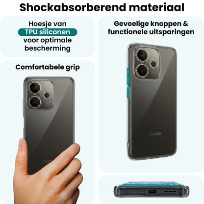 Forterra OPPO A5 Pro Hoesje Siliconen Backcover Lichtgewicht - Transparant