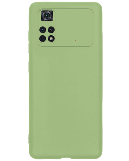 Forterra Poco M4 Pro 4G Hoesje Siliconen Backcover Lichtgewicht - Groen