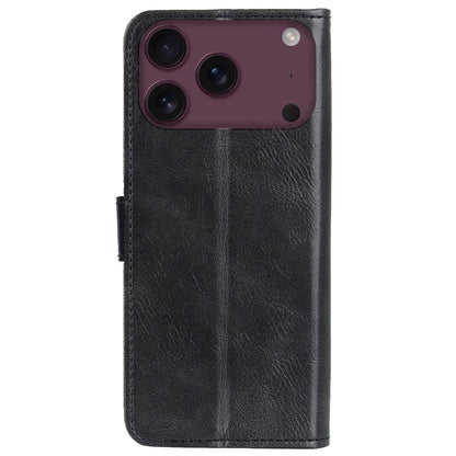 Forterra iPhone 18 Pro Hoesje Bookcase Cover met Kaarthouder - Zwart