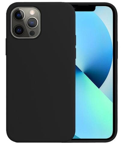 Forterra iPhone 14 Pro Max Hoesje Siliconen Backcover Lichtgewicht - Zwart