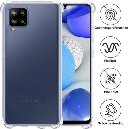 Forterra Samsung A42 Hoesje Shockproof Backcover Siliconen - Transparant