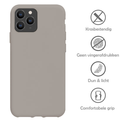 Forterra iPhone 11 Pro Hoesje Siliconen Backcover Lichtgewicht - Grijs