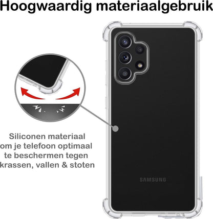 Forterra Samsung A32 4G Hoesje Shockproof Backcover Siliconen - Transparant