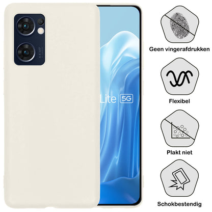 Forterra OPPO Find X5 Lite Hoesje Siliconen Backcover Lichtgewicht - Wit