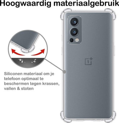 Forterra OnePlus Nord 2 Hoesje Shockproof Backcover Siliconen - Transparant