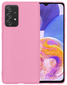 Forterra Samsung A23 Hoesje Siliconen Backcover Lichtgewicht - Lichtroze