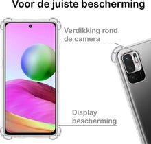 Forterra Xiaomi Redmi Note 10 5G Hoesje Shockproof Backcover Siliconen - Transparant