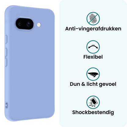 Forterra Google Pixel 9a Hoesje Siliconen Backcover Lichtgewicht - Lichtblauw