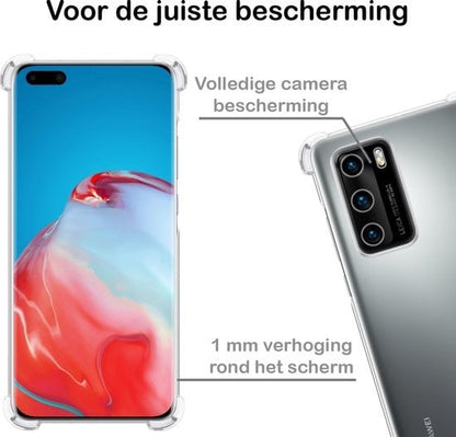 Forterra Huawei P40 Hoesje Shockproof Backcover Siliconen - Transparant