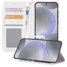 Forterra Samsung S24 Hoesje Bookcase Cover met Kaarthouder - Wit