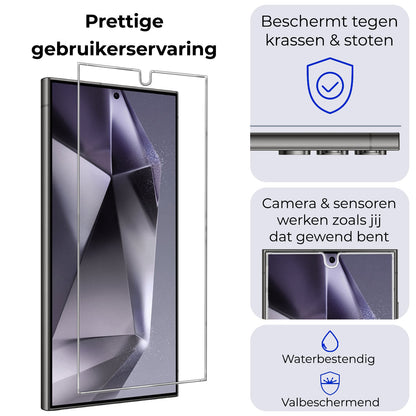 Forterra Samsung S24 Ultra Screenprotector Gehard Glas - Anti-kras
