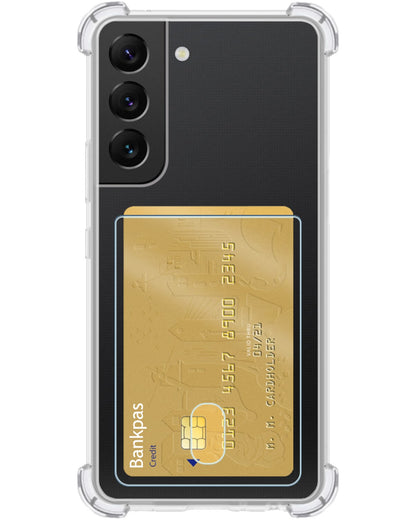 Forterra Samsung S22 Plus Hoesje Kaarthouder Backcover Shockproof - Transparant