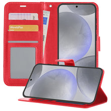 Forterra Samsung S24 Hoesje Bookcase Cover met Kaarthouder - Rood