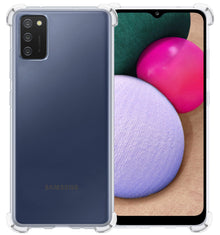 Forterra Samsung A03s Hoesje Shockproof Backcover Siliconen - Transparant