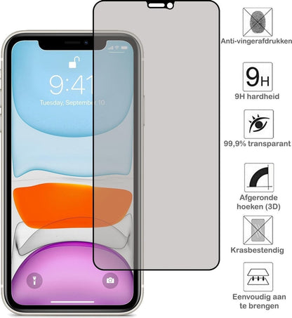 Forterra iPhone 11 Pro Max Screenprotector Gehard Glas - Privacy