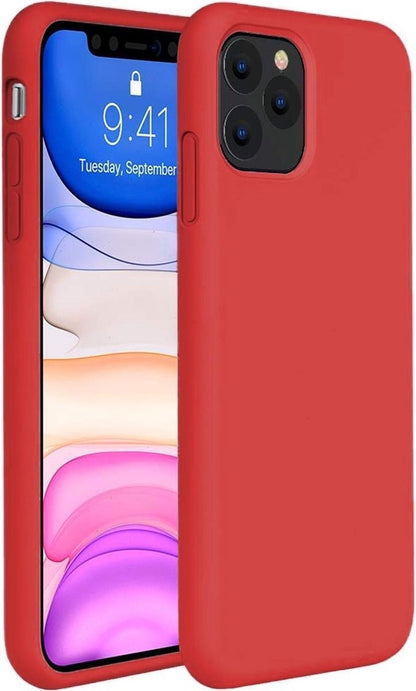 Forterra iPhone 11 Pro Max Hoesje Siliconen Backcover Lichtgewicht - Rood