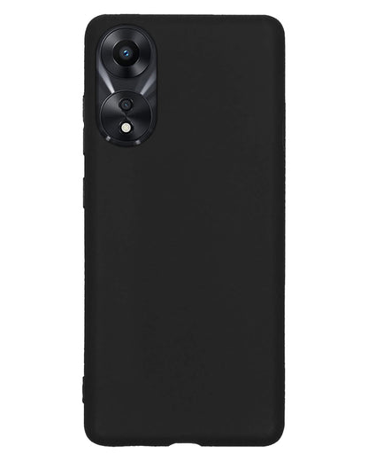 Forterra OPPO A78 5G Hoesje Siliconen Backcover Lichtgewicht - Zwart