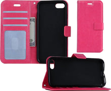 Forterra iPhone 7 Hoesje Bookcase Cover met Kaarthouder - Donkerroze