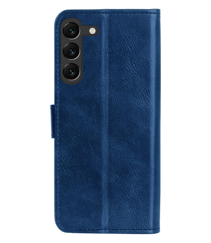 Forterra Samsung S23 Hoesje Bookcase Cover met Kaarthouder - Donkerblauw