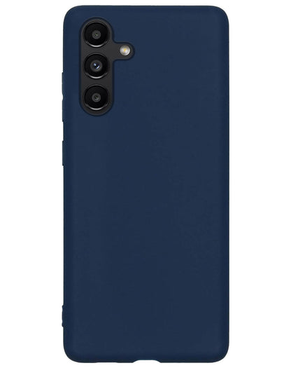 Forterra Samsung A04s Hoesje Siliconen Backcover Lichtgewicht - Donkerblauw