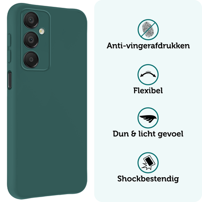 Forterra Samsung A16 Hoesje Siliconen Backcover Lichtgewicht - Donkergroen