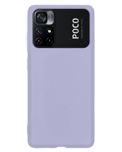 Forterra Poco M4 Pro 4G Hoesje Siliconen Backcover Lichtgewicht - Lila
