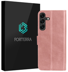 Forterra Samsung A16 Hoesje Bookcase Cover met Kaarthouder - Rosé goud