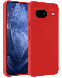 Forterra Google Pixel 8a Hoesje Siliconen Backcover Lichtgewicht - Rood