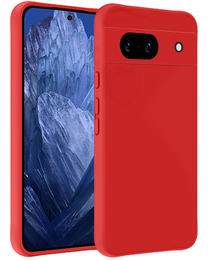 Forterra Google Pixel 8a Hoesje Siliconen Backcover Lichtgewicht - Rood