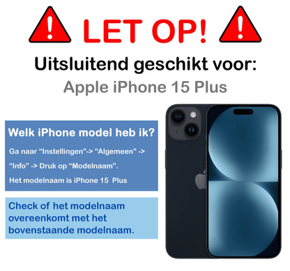 Forterra iPhone 15 Plus Hoesje Geschikt voor Magsafe Backcover Shockproof - Transparant