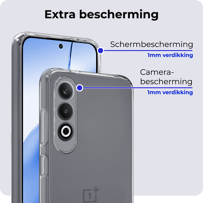 Forterra OnePlus Nord CE 4 Hoesje Siliconen Backcover Lichtgewicht - Transparant