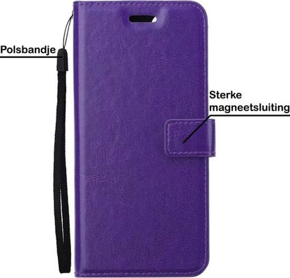 Forterra Samsung A22 5G Hoesje Bookcase Cover met Kaarthouder - Paars