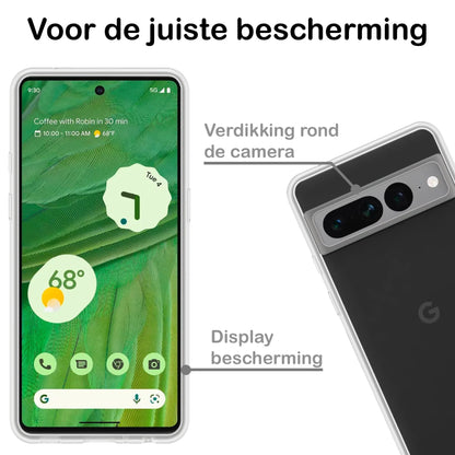 Forterra Google Pixel 7 Pro Hoesje Siliconen Backcover Lichtgewicht - Transparant