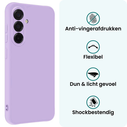 Forterra Samsung A36 Hoesje Siliconen Backcover Lichtgewicht - Lila