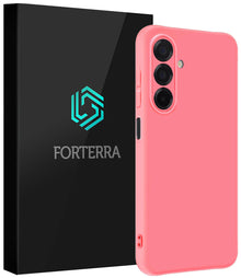 Forterra Samsung A17 Hoesje Siliconen Backcover Lichtgewicht - Lichtroze