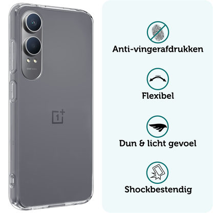 Forterra OnePlus Nord CE 4 Lite Hoesje Siliconen Backcover Lichtgewicht - Transparant