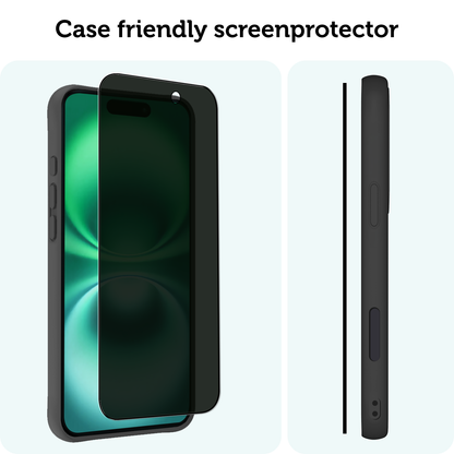 Forterra iPhone 16 Screenprotector Gehard Glas - Privacy