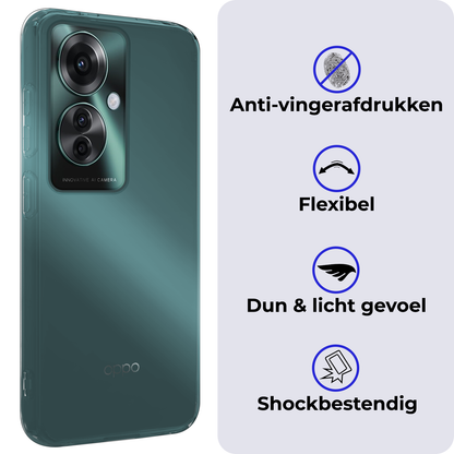 Forterra OPPO Reno 11F Hoesje Siliconen Backcover Lichtgewicht - Transparant