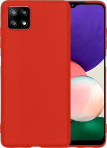 Forterra Samsung A22 5G Hoesje Siliconen Backcover Lichtgewicht - Rood