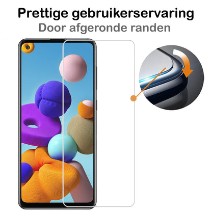 Forterra Samsung A21s Screenprotector Gehard Glas - Full Screen