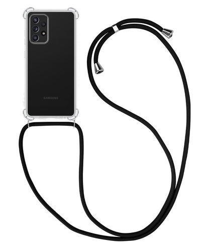 Forterra Samsung A23 Hoesje met Koord Backcover Shockproof - Transparant