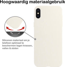 Forterra iPhone Xs Hoesje Siliconen Backcover Lichtgewicht - Wit